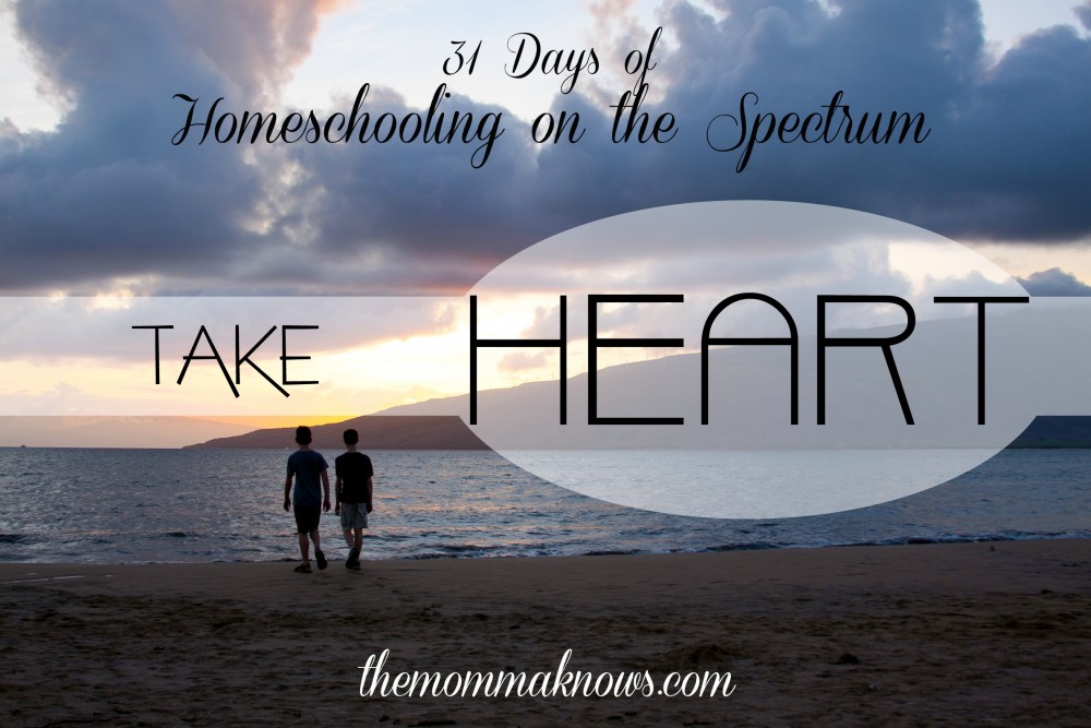 Take Heart {31 Days of #Homeschooling on the Spectrum}