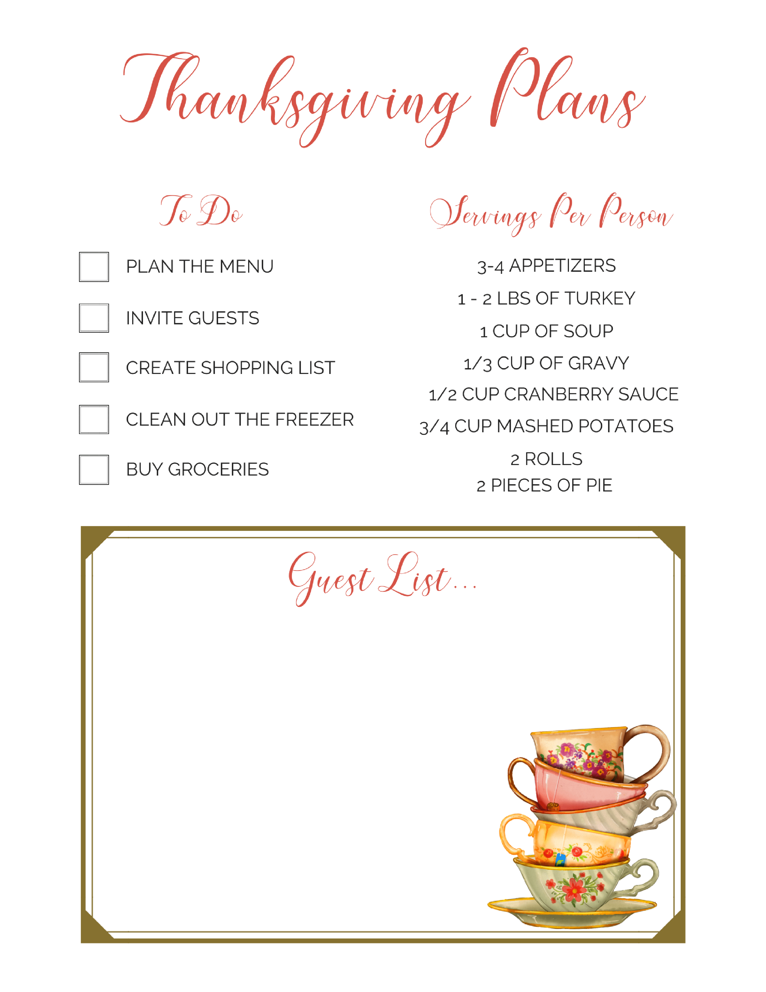Thanksgiving Planner - Image 2