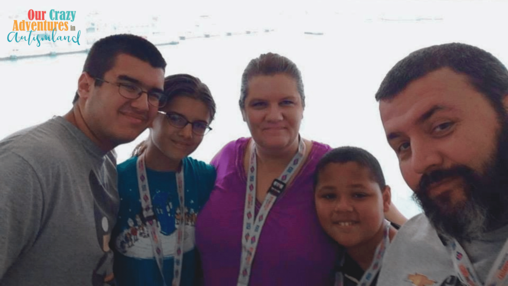 Mom, Dad, 2 sons, and a daughter