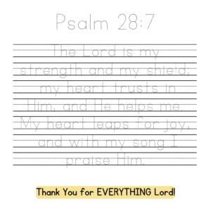 Thankful Hearts & Tiny Hands: Thanksgiving Bible Verse Tracing Pages